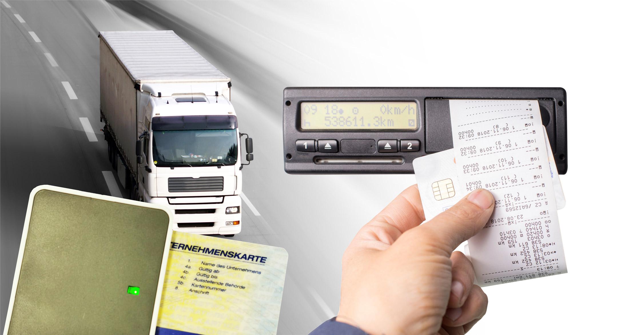 Digitaler Tachograph mit Fahrerkarte