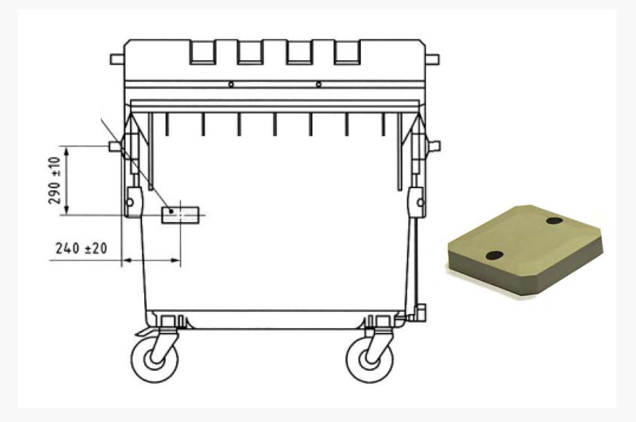 4-Rad-Müllbehälter mit Transponder