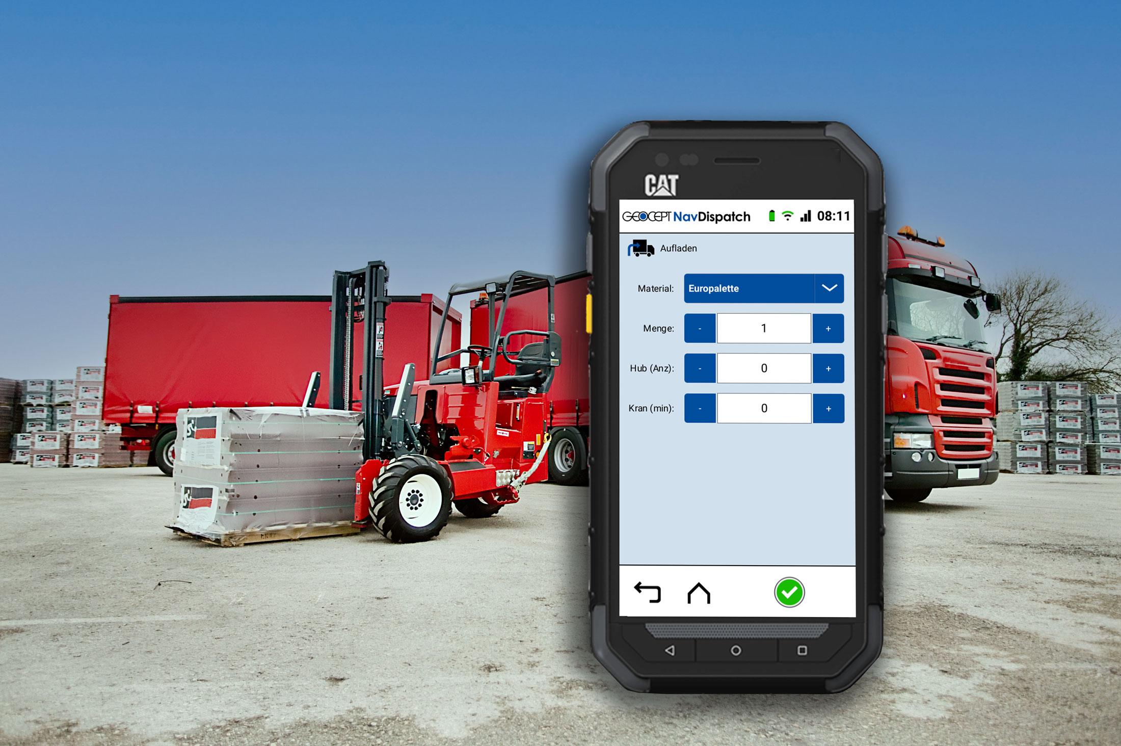 Handheld mit Lademittel-App