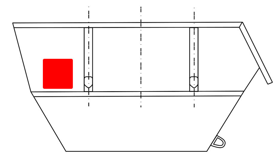 RFID-Transponder am Absetzcontainer