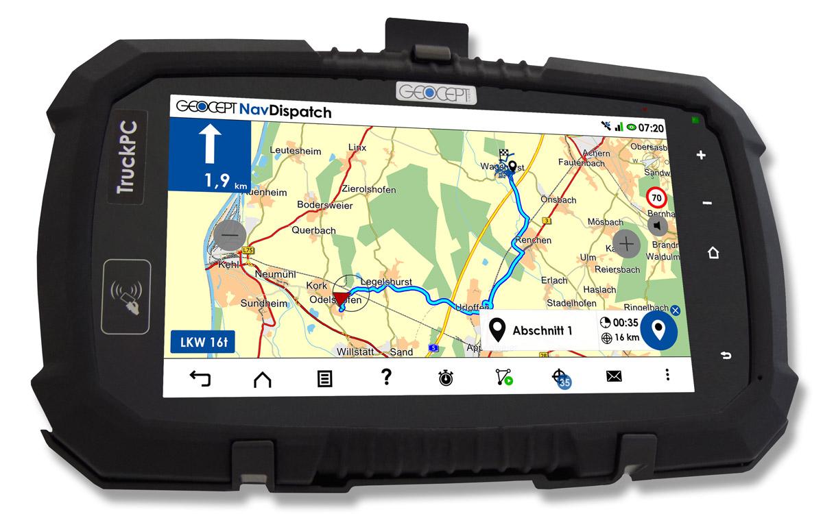 GEOCEPT DisplayPC mit Fahrerführung