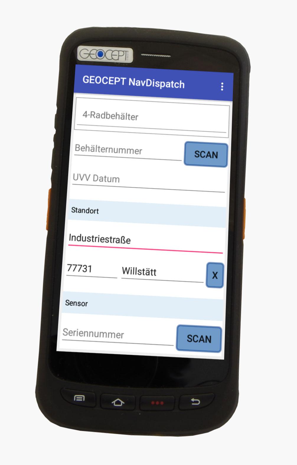 Behälter-App: Transponder einlesen