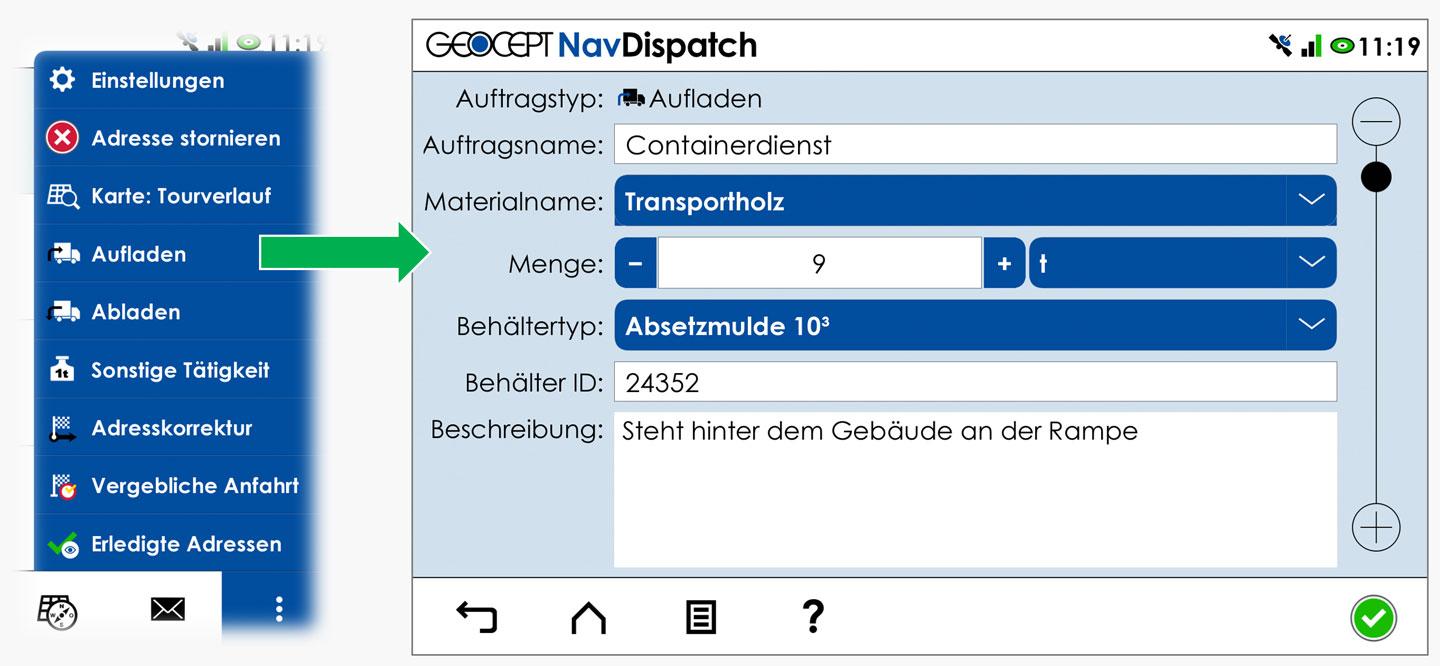 Lieferschein im Fahrzeug erfassen
